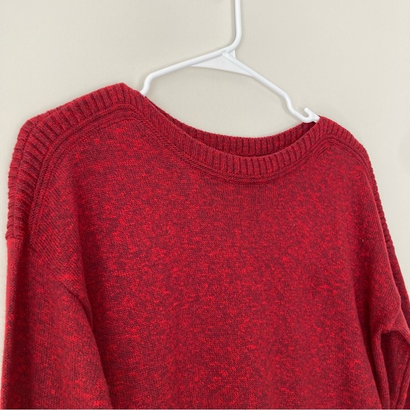Boat-Neck Tunic Legging sweater in marled red for winter holidays - Picture 5 of 9